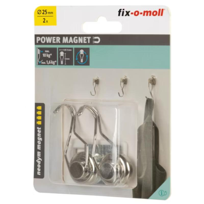 Pot magnet with rotating hook 5cm 2pcs