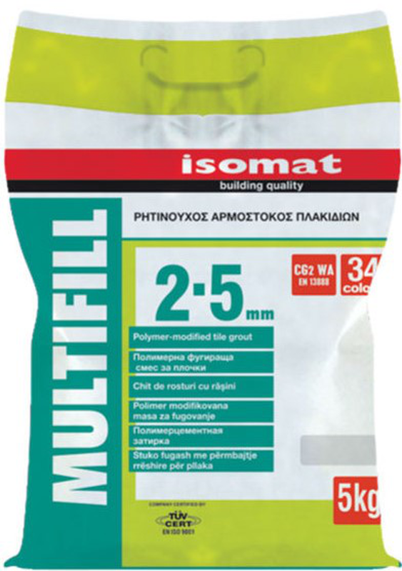 Isomat colored cement based tile grouts cg2 dark grey 5kg-null