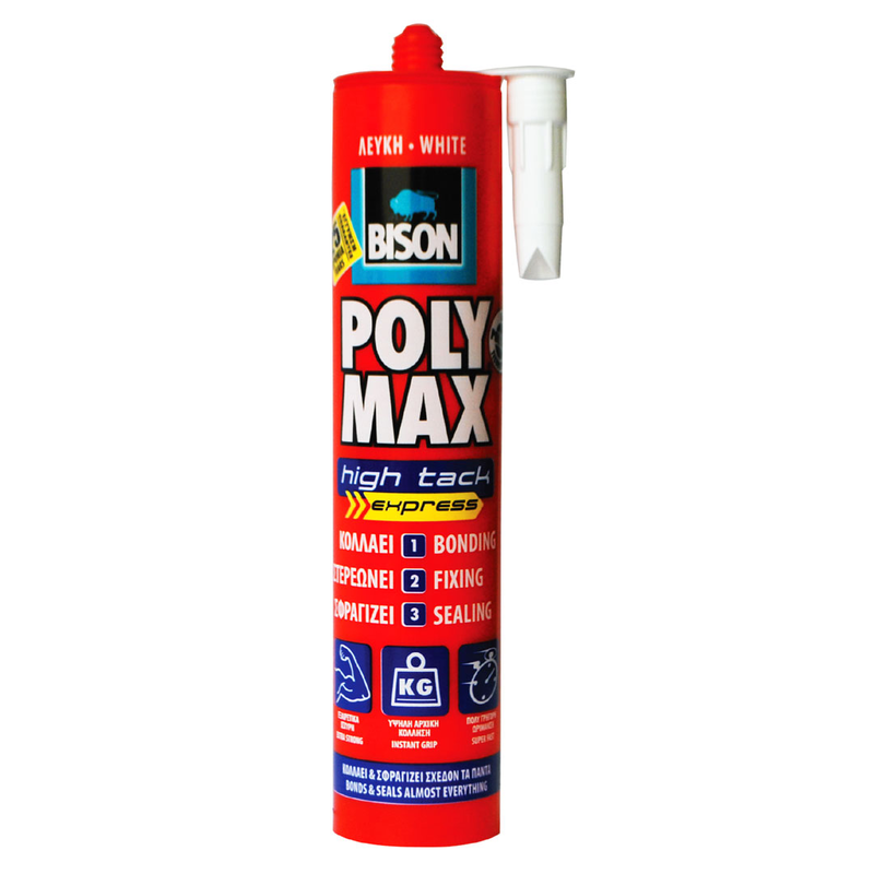 Bison poly max white hi tack express 300ml image number null