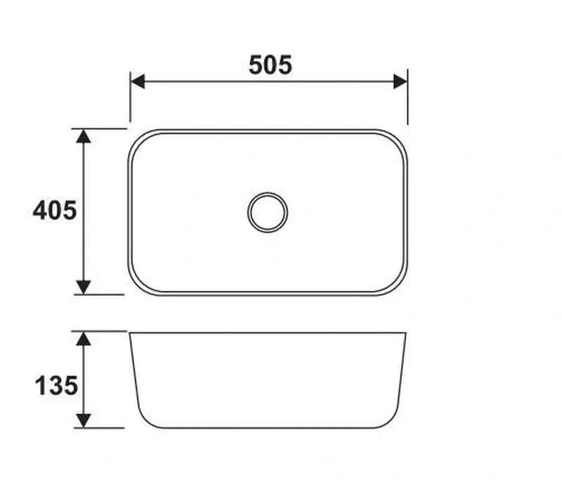 Lea white/silver art basin 505x405x135mm, , medium image number null