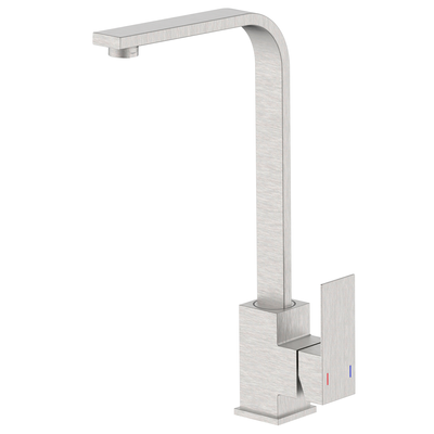 Idrobric kitchen mixer manhattan high stainless steel, , medium