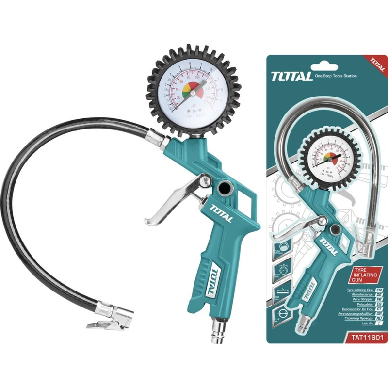 Product image: Total αερόμετρο με πιστόλι αέρα μέγιστης πίεσης 22bar tat11601, , medium-null