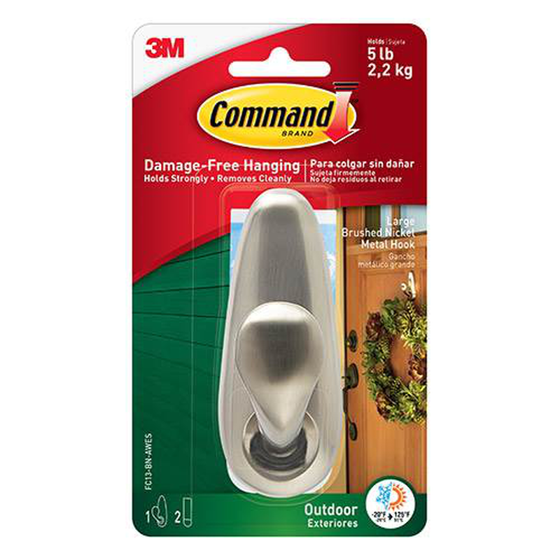 3m command hook 2.2kg nikel matt, , medium image number null