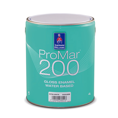 Sherwin-williams&reg; promar&reg; 200 gloss enamel water based superwhite 1l, , medium