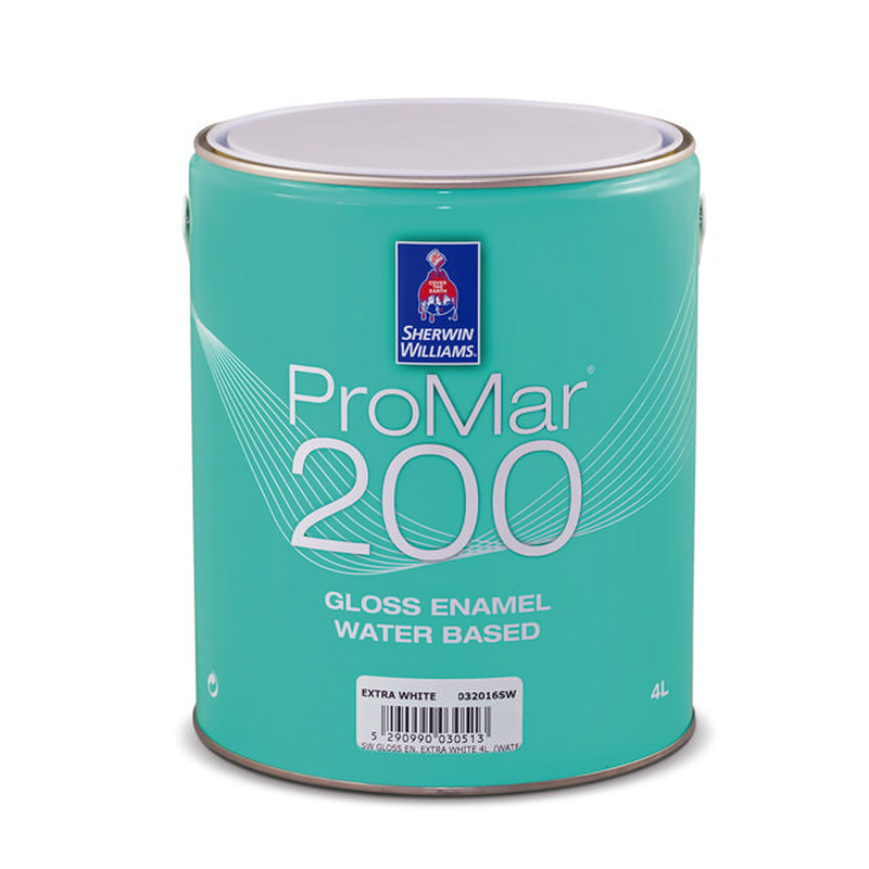 Sherwin-williams&reg; promar&reg; 200 gloss enamel water based superwhite 1l, , medium-null
