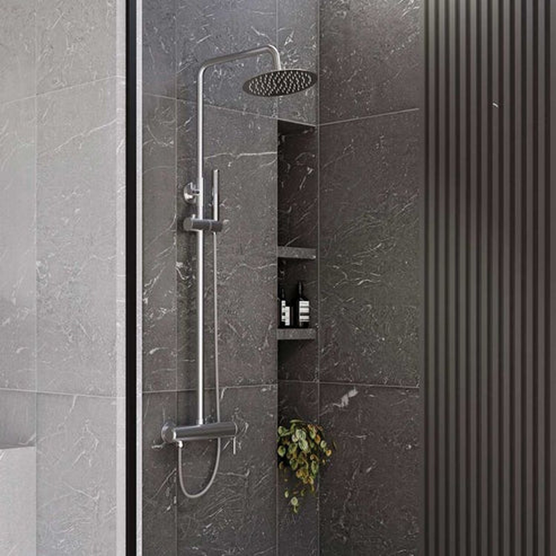 Product image: Era brushed nickel complete shower column, , medium-null