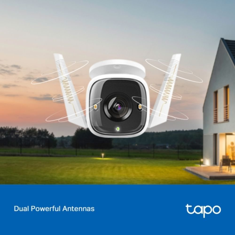 Tapo c320ws tp-link εξωτερική Wi-Fi κάμερα ασφαλείας 2k qhd, νυχτερινή όραση με χρώμα, ανίχνευση ανθρώπων & οχημάτων, αδιάβροχη ip66 με ethernet & Wi-Fi σύνδεση, , medium-null