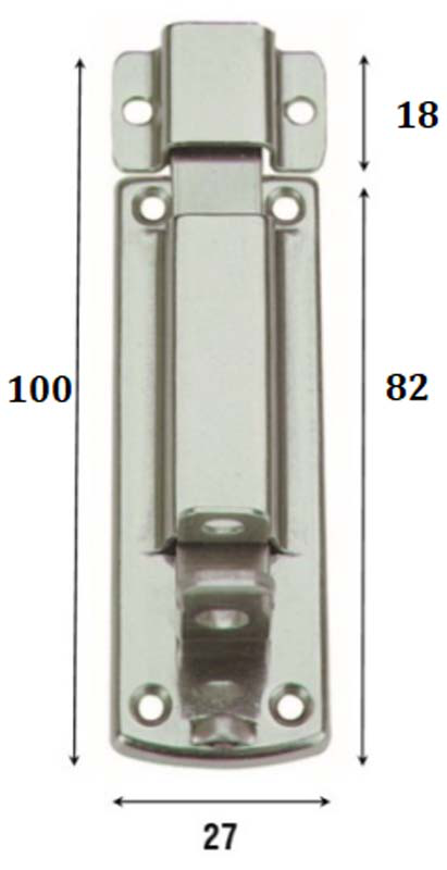Product image: Inox bolt flat with eye 214-100mm, , medium-null
