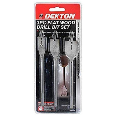 Flat wood drill 1/2” 3/4” 1” 3pcs, , medium