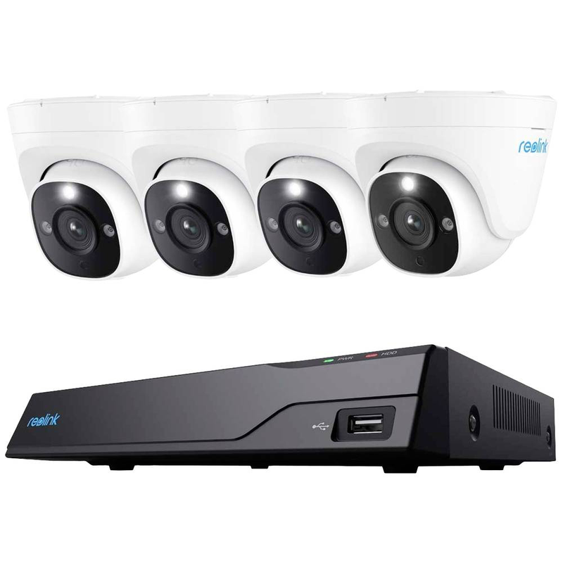Product image: Reolink kit σύστημα παρακολούθησης 8 καναλιών με 4 κάμερες dome 8mp & 2TB σκληρό δίσκο, , medium-null