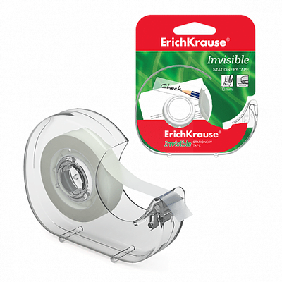 Erichkrause stationery tape in dispenser invisible 12mm x 20m 40202, , medium