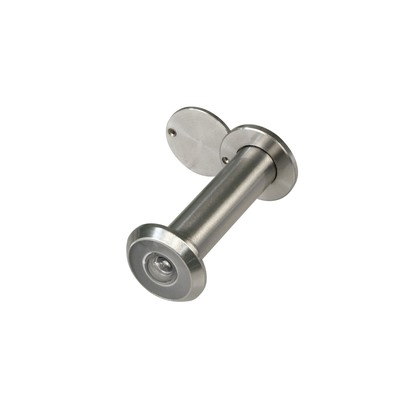 Door eye model 5 brass 60-85 ø16 brass. Satin nickel, Nickel, medium