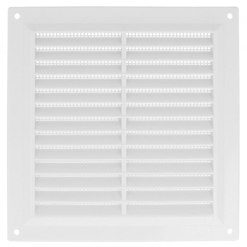 Door ventilatiion grill with net 170x170mm white, , medium image number null