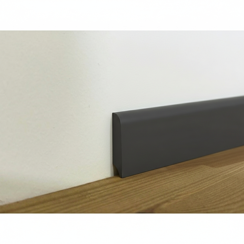 Polymer skirting 6cm - black, , medium-null