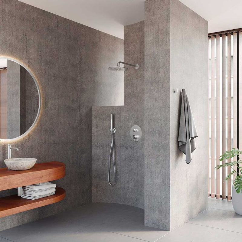 Era brushed nickel concealed shower set mixer-null