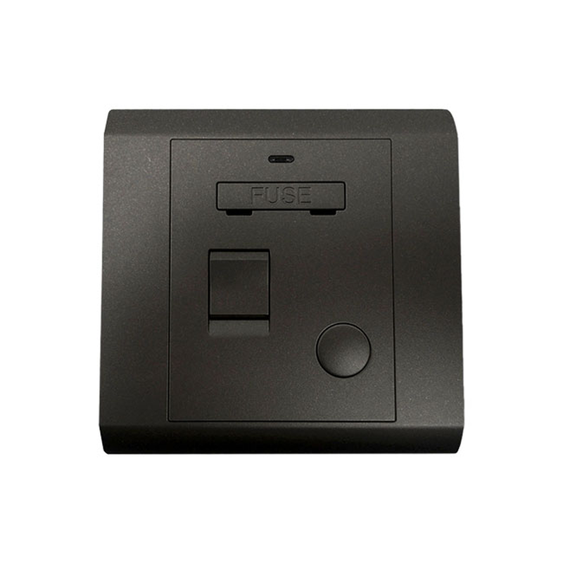 Product image: Powerlink accessories 13a switch with neon + fuse black matte, , medium-null