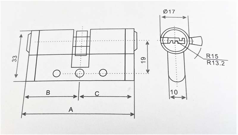Κυλινδρος αντι σ 40-40 80mm νικελ paco, , medium image number null