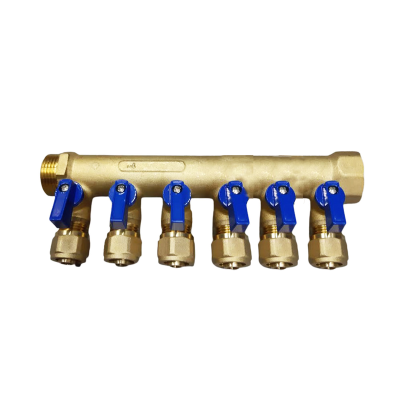 Manifor with ball valve 1''x6 valves blue-null