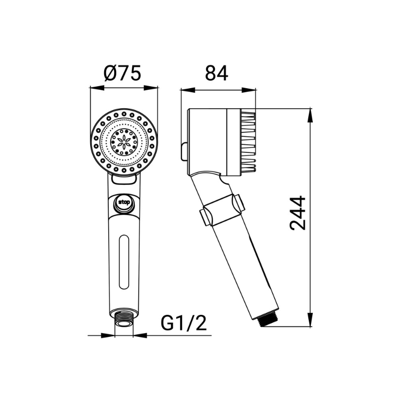 Product image: Idrobric handshower zen massage, , medium-null