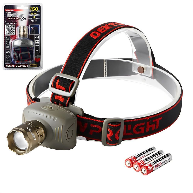 Product image: Dekton φακός κεφαλής pro light 160 lumens με ρυθμιζόμενη εστίαση & λουράκι στήριξης, , medium-null