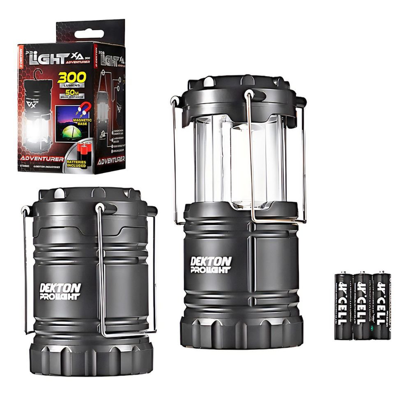 Dekton φακός camping led adventurer 300 lumens με μαγνητική βάση & μπαταρίες, , medium-null