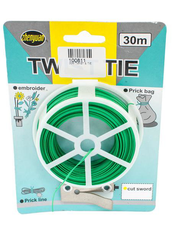 Eltech green twist tie 1mmx30m, , medium-null