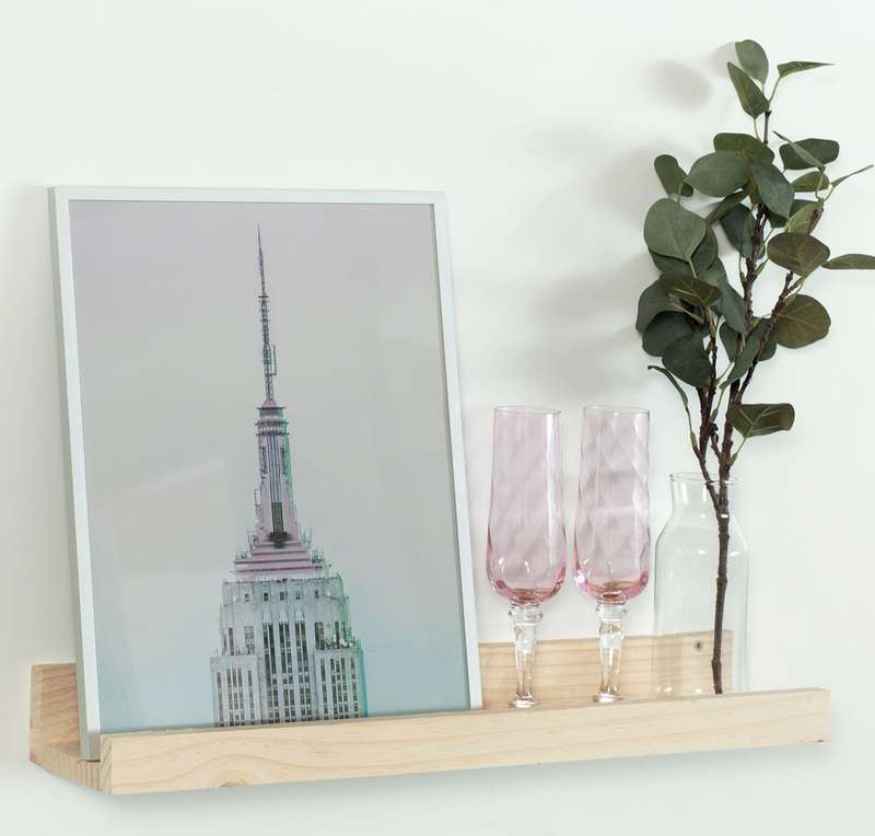 Astigarraga solid pine wood shelf for pictures 60cm width, , medium-null