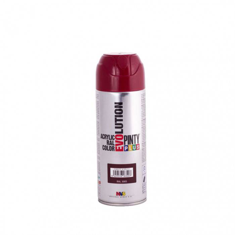 Acrylic paint spray wine red (ral 3005) 400ml pinty plus, , medium image number null