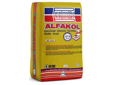 Paralimnitiko alfakol adhesive 24* 25kg white, White, medium