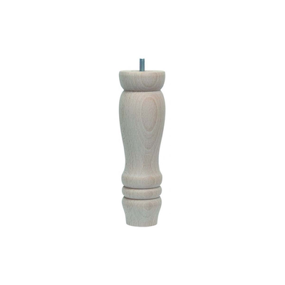 Furniture foot cylindrical with carvings 200χφ60mm wooden