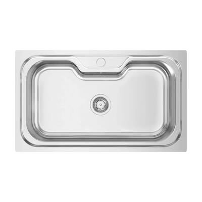 Big one s/steel sink with overflow & syphon