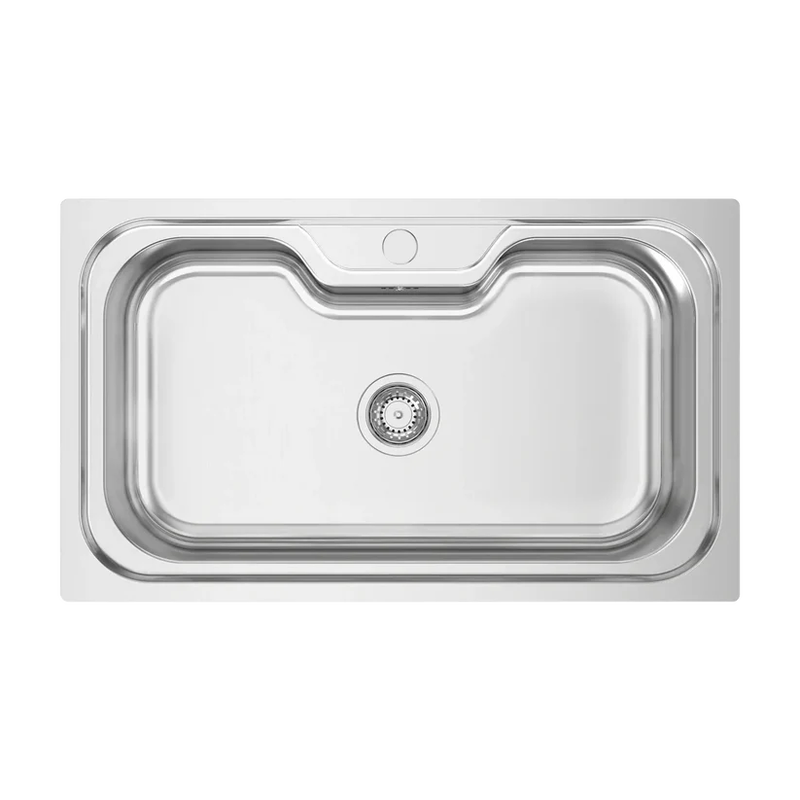 Big one s/steel sink with overflow & syphon, , medium image number null