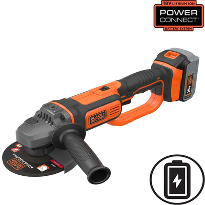 Black & decker bcg720m1-qw ηλεκτρικος γωνιακος τροχος 125mm 18v, , medium