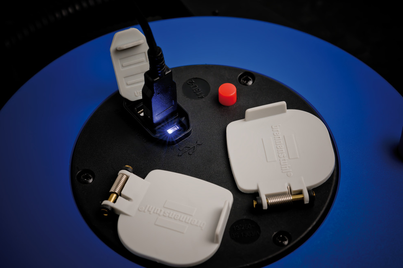 Vario line cable box 2 way with USB blue, , medium-null