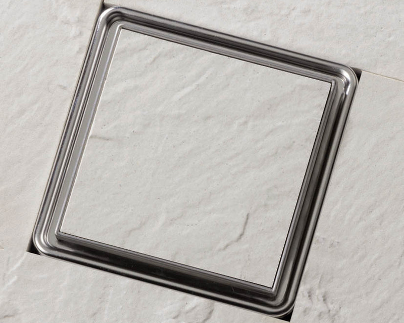 Shower drain square with ceramic grid, , medium image number null