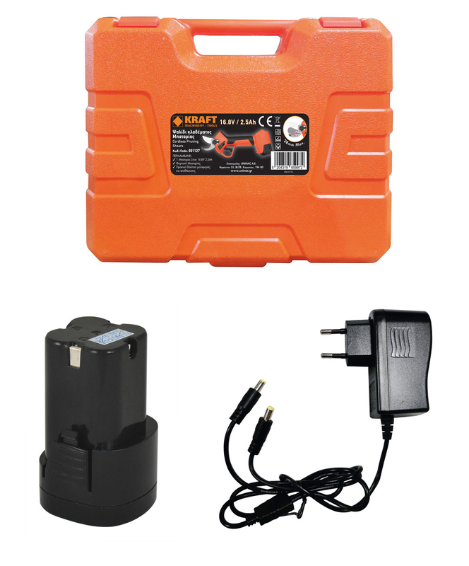 Kraft battery pruning shears 16.8v/2.5ah with maximum cutting diameter 28mm, , medium-null