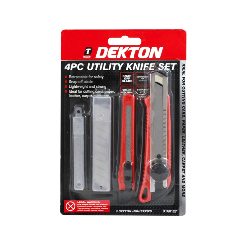 Dekton 2 paper cutters 9mm + 18mm with 10 replacement blades-null