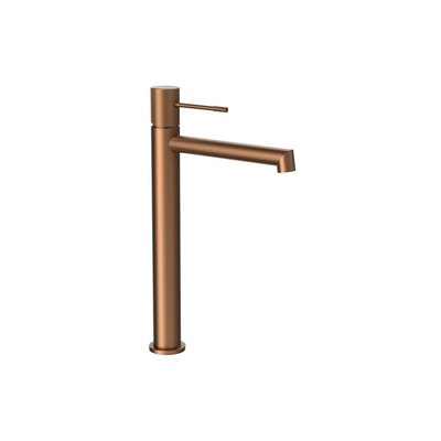 Terra single lever basin mixer tall rose brushed gold, , medium
