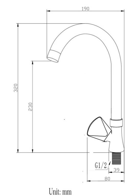 Hofer triangular kitchen mixer, , medium-null