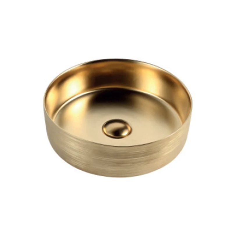 Gold matte art basin ᴓ36x12cm, , medium-null