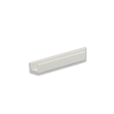 Profile u shape pvc 2600x10x21x10mm white satinated, , medium