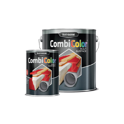 Rustoleum multi-surface combicolor soluble paint 7382 steel grey 750ml, Grey, medium