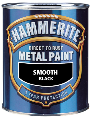 Hammerite smooth black 750ml, , medium