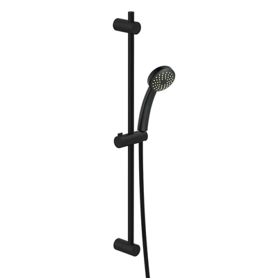 Go! Black matte shower bar set ø18x700mm, , medium