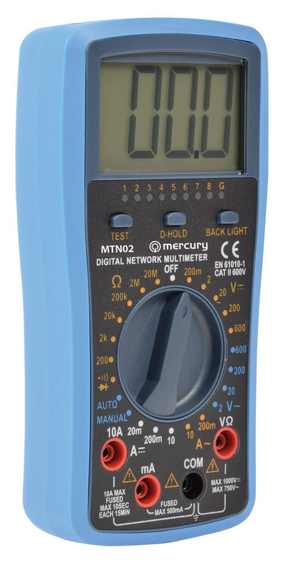 Product image: Mercury pro digital multimeter network/USB tester 600.107uk, , medium-null