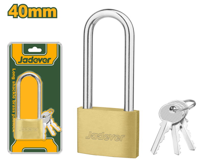 Long shackle brass padlock 40mm jadever, , medium-null