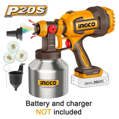 Ingco &pi;&iota;&sigma;&tau;ό&lambda;&iota; &beta;&alpha;&phi;ή&sigmaf; &mu;&pi;&alpha;&tau;&alpha;&rho;ί&alpha;&sigmaf; 20v &mu;&epsilon; &delta;&omicron;&chi;&epsilon;ί&omicron; 800ml solo csgli20041, , medium