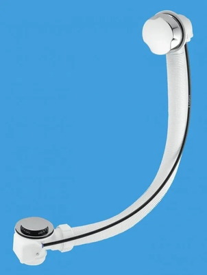 Bath waste automatic pop-up long chrome