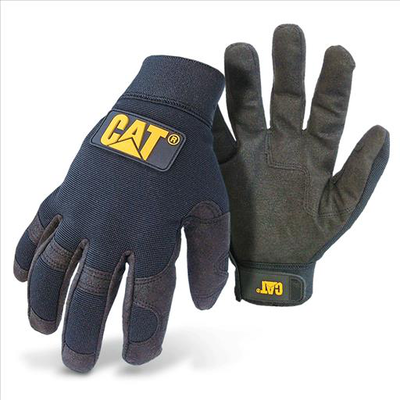 Glove cat012212l pu synthetic pulm w/spandex back , mult purpose utiltiy , size large, , medium