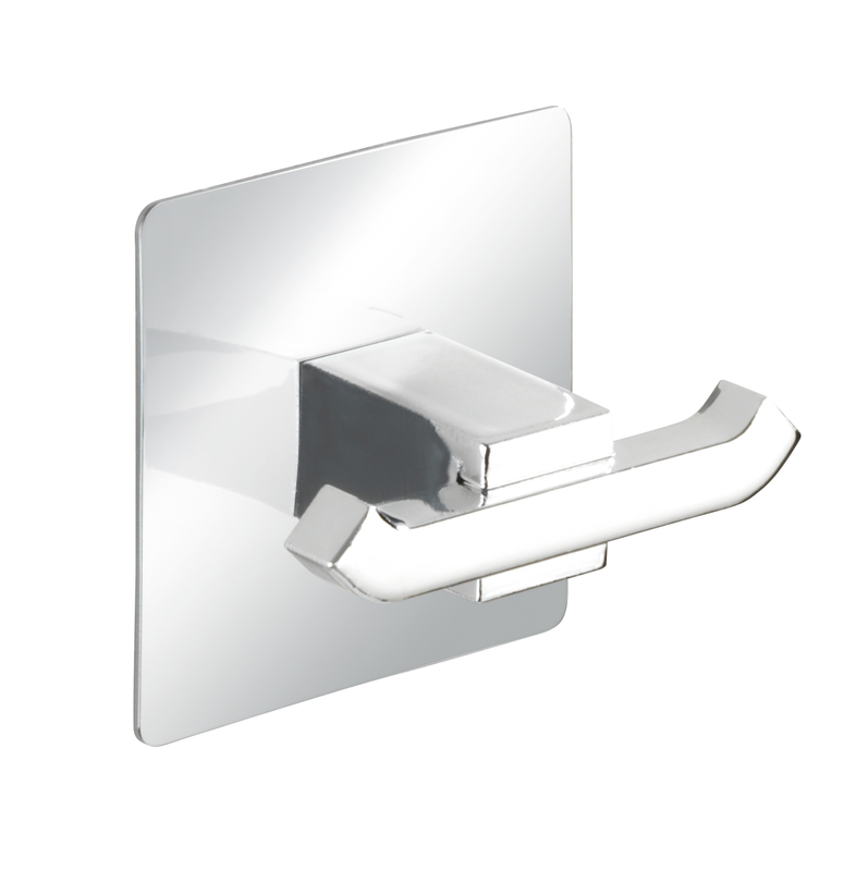 Wenko turboloc stainless steel hook quadrato double, , medium image number null